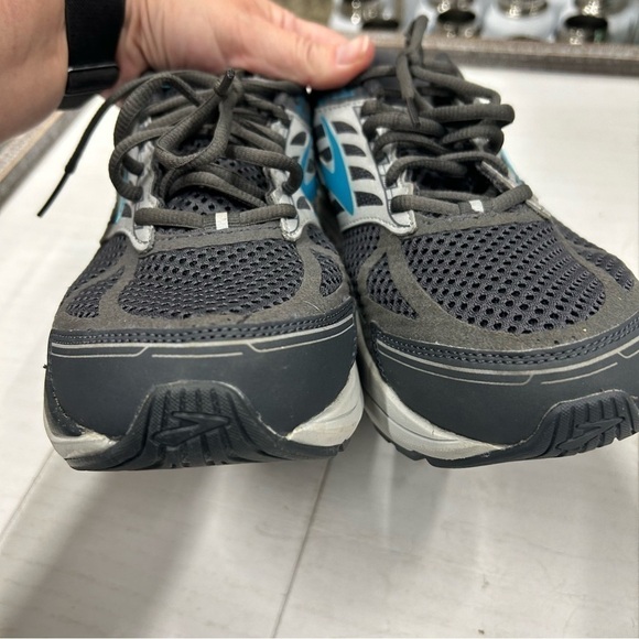 Brooks Addiction 13‎ Shoes Womens 11 WIDE gray and Turquoise EUC - Picture 3 of 9